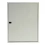 TIBOX AS424 pinta-asennettava jakokaappi, 585x750x115 mm, 4 riviä x 24 moduulia, sisätila, läpinäkyvä ovi, valkoinen/harmaa