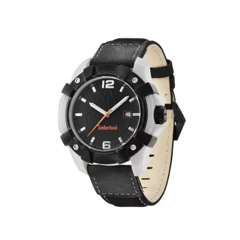 TIMBERLAND miesten Chocorua kvartsi analoginen kello 44 mm teräskotelo ruskea nahkaranneke 13326JPGYB02B