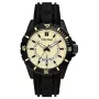 TIMBERLAND miesten kvartsikello Medford 46mm beige kellotaulu musta silikoniranneke 15578JSB-14P