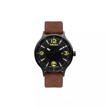 Timberland miesten kvartsianalogikello TDWGA2100902 43 mm ruostumaton teräskotelo ruskea nahkaranneke