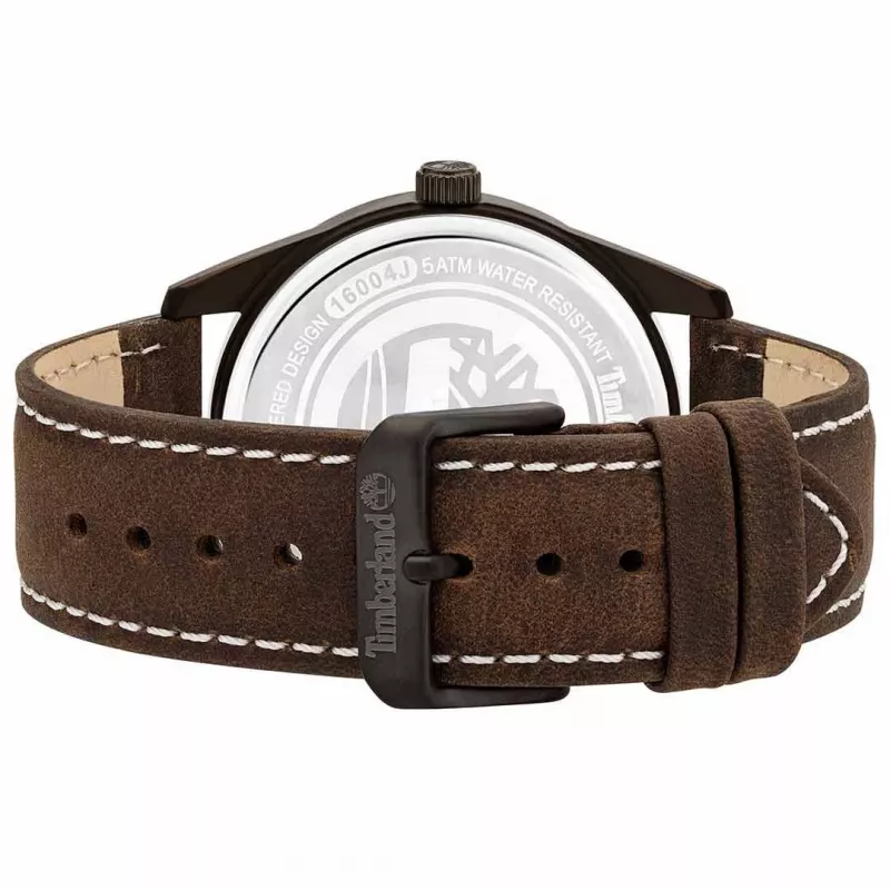 TIMBERLAND miesten kello TBL16004JYU03 43 mm sininen taulu ruskea nahkaranneke