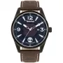 TIMBERLAND miesten kello TBL16004JYU03 43 mm sininen taulu ruskea nahkaranneke