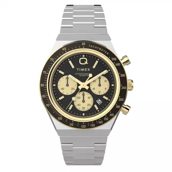 Timex miesten TW2W64200 kvartsikello ruskealla nahkarannekkeella ja mustalla kellotaululla, 40mm