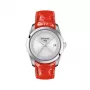 TISSOT T-Classic Couturier naisten kello T035210160310 32 mm hopeinen kellotaulu valkoinen nahkaranneke