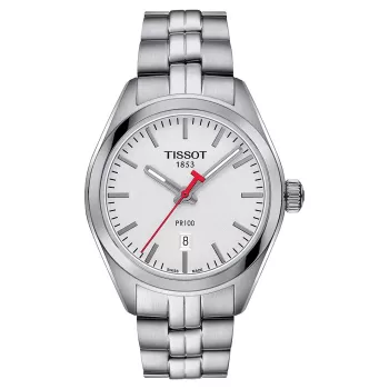 TISSOT T-Classic PR 100 naisten kello 33 mm ruostumaton teräs hopeinen kellotaulu