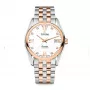 TITONI miesten automaattikello 83909SRG-063 38,5mm ruusukulta PVD ruostumaton teräs hopeinen kellotaulu ruskea nahkaranneke