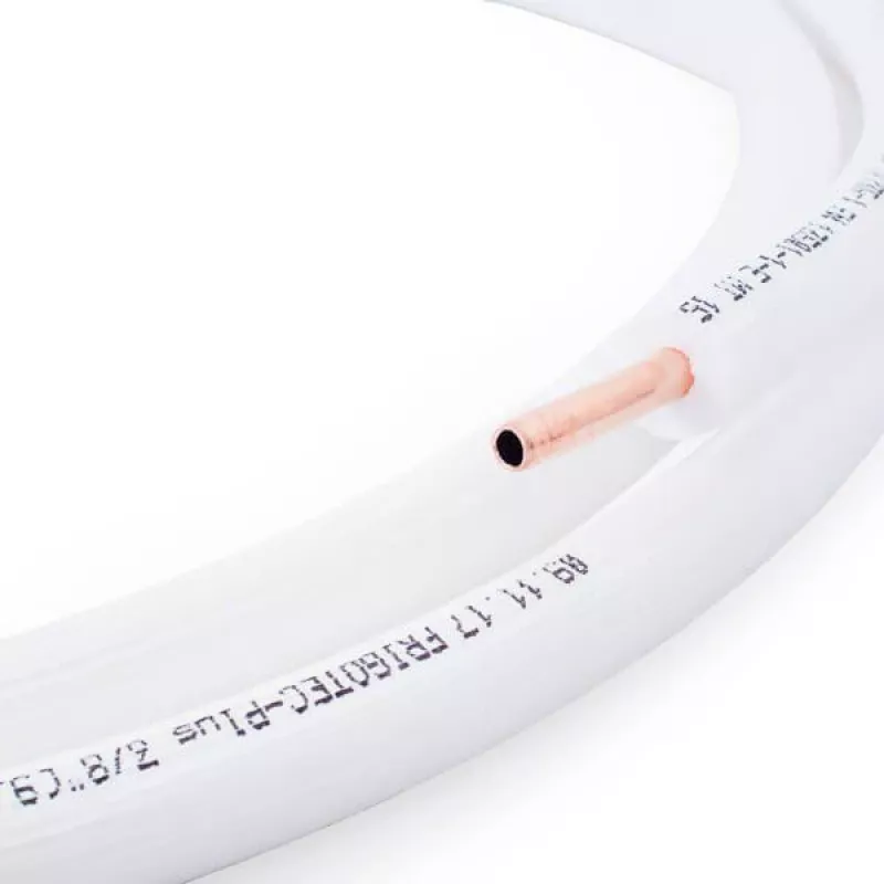 TIVENTO Flex 3/8 inch esieristetty kupariputki 50 m rulla - Cu-DHP PE-vaahtoeristyksellä