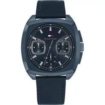Tommy Hilfiger miesten 1710558 analoginen kvartsikello 40 mm sininen kellotaulu ruskea nahka