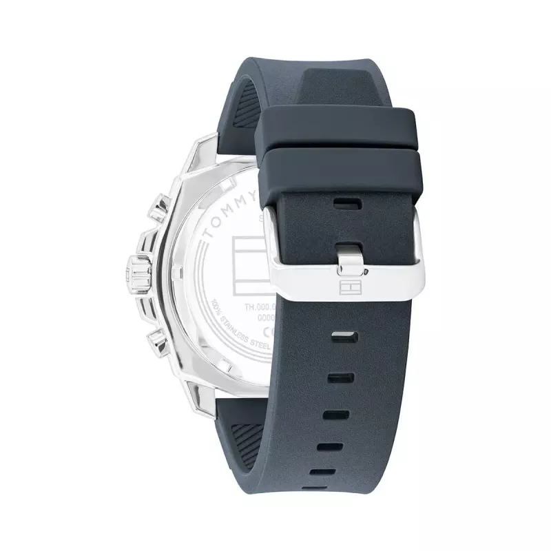 Tommy Hilfiger miesten 1710687 analoginen kvartsikello 48 mm ruostumaton teräs sininen kellotaulu