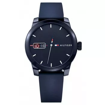 Tommy Hilfiger miesten 1791381 analoginen kvartsikello 42 mm sininen kellotaulu ruskea nahka