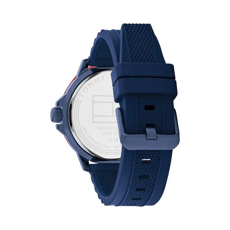 Tommy Hilfiger miesten 1792022 analoginen kvartsikello 48 mm ruostumaton teräs sininen kellotaulu