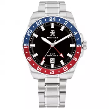 Tommy Hilfiger miesten 1792131 analoginen kvartsikello 42 mm sininen kellotaulu ruskea nahka