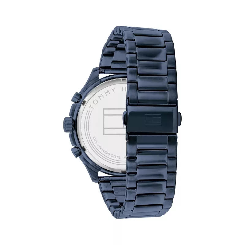 Tommy Hilfiger miesten Damon kvartsikello 1791853 44 mm sininen silikoni