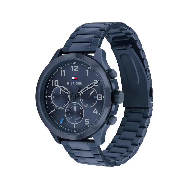 Tommy Hilfiger miesten Damon kvartsikello 1791853 44 mm sininen silikoni