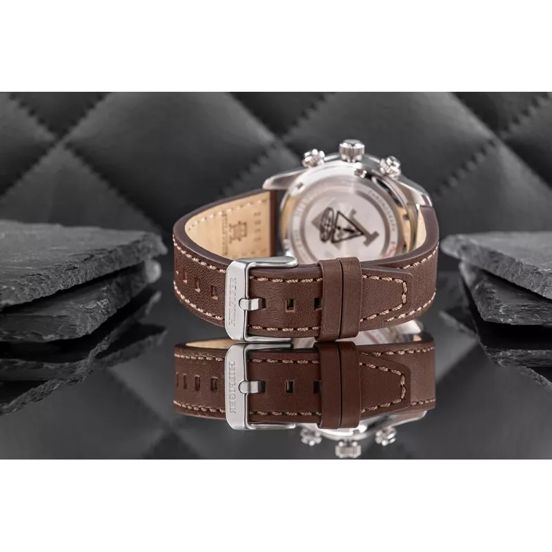 Tommy Hilfiger miesten Damon kvartsikello 1792166 40mm sininen kellotaulu ruskea nahka