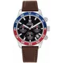 Tommy Hilfiger miesten Damon kvartsikello 1792166 40mm sininen kellotaulu ruskea nahka