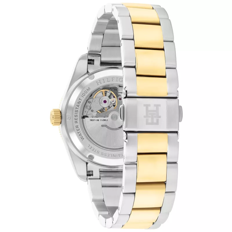 Tommy Hilfiger miesten Deacon kvartsikello 40 mm sininen kellotaulu ruostumaton teräs-mesh