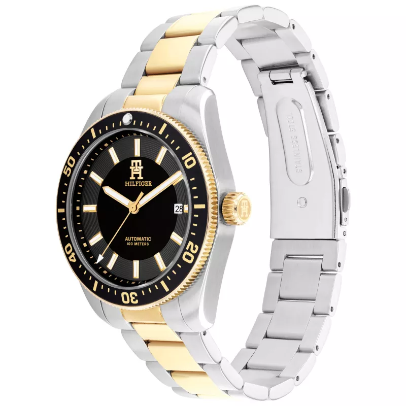 Tommy Hilfiger miesten Deacon kvartsikello 40 mm sininen kellotaulu ruostumaton teräs-mesh