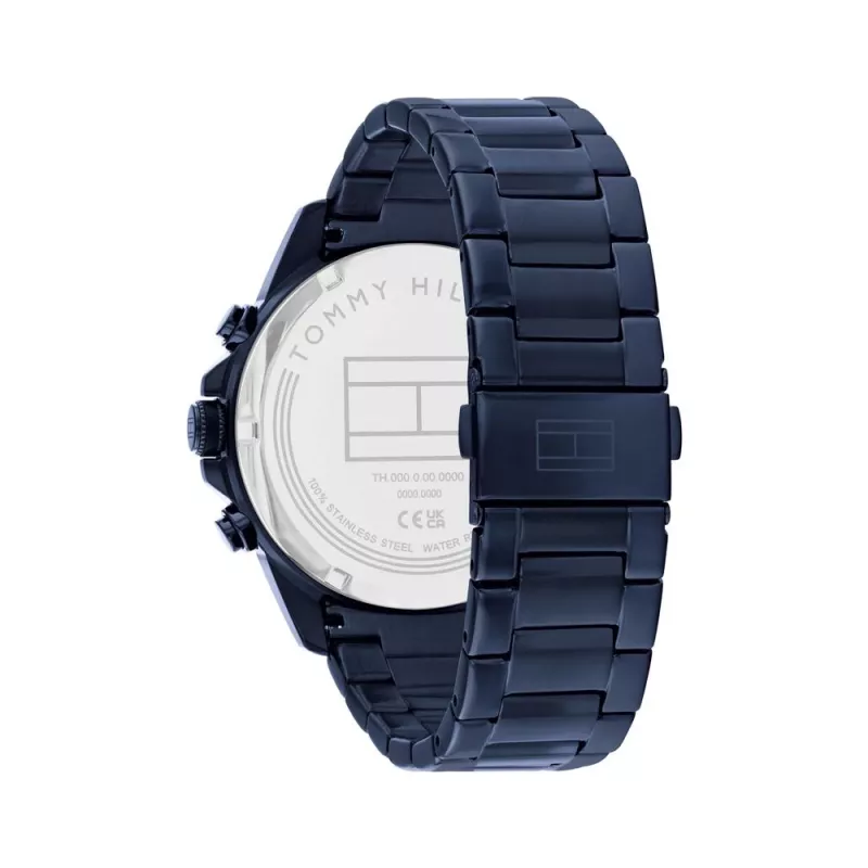 Tommy Hilfiger miesten Decker kvartsikello 1710652 46 mm sininen kellotaulu ruostumaton teräs
