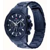 Tommy Hilfiger miesten Decker kvartsikello 1710652 46 mm sininen kellotaulu ruostumaton teräs