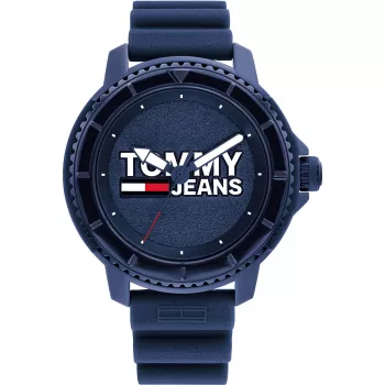 Tommy Hilfiger miesten Decker kvartsikello 1792000 46 mm sininen kellotaulu ruskea nahka