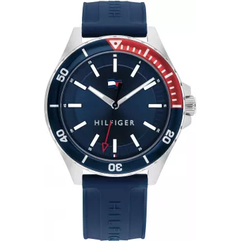 Tommy Hilfiger miesten Decker kvartsikello 1792009 43 mm sininen kellotaulu ruostumaton teräs