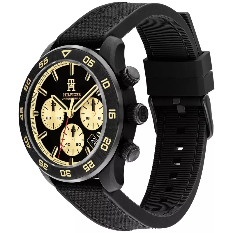 Tommy Hilfiger miesten Decker kvartsikello 1792182 41 mm sininen kellotaulu ruskea nahka