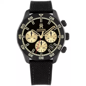 Tommy Hilfiger miesten Decker kvartsikello 1792182 41 mm sininen kellotaulu ruskea nahka