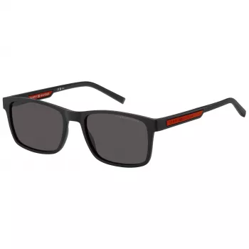 TOMMY HILFIGER miesten aurinkolasit TH2089S003IR neliömäinen musta kehys harmaat linssit 56 mm