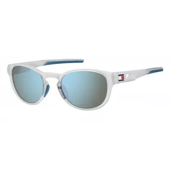 Tommy Hilfiger miesten TH-1912-S-2M4 suorakaiteen muotoiset aurinkolasit - mustat kehykset smoke grey -lasi 54mm