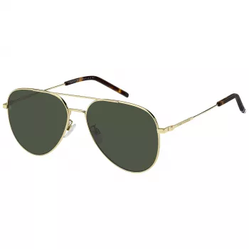 Tommy Hilfiger miesten TH2111GSJ5G suorakaiteen muotoiset aurinkolasit - kiiltävän mustat kehykset, harmaat linssit, 60/16/150 mm