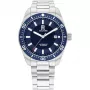 Tommy Hilfiger miesten kello 1710591 40 mm ruostumaton teräs sininen kellotaulu ruskea nahka