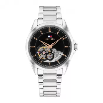 Tommy Hilfiger miesten kello 1710718 39 mm sininen kellotaulu ruskea nahkaranneke