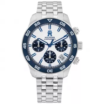 Tommy Hilfiger miesten kello 1792157 41 mm sininen kellotaulu ruskea nahka