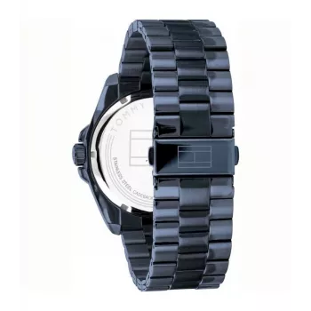 Tommy Hilfiger miesten kello TH1791689 44mm sininen kellotaulu ruskea nahkaranneke