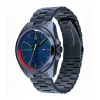 Tommy Hilfiger miesten kello TH1791689 44mm sininen kellotaulu ruskea nahkaranneke