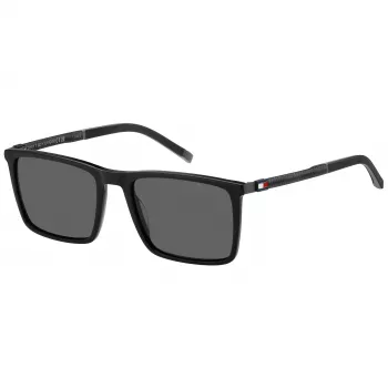 TOMMY HILFIGER TH-2077-S-807 miesten aurinkolasit, musta kehys, harmaat linssit, 55/19/145 mm