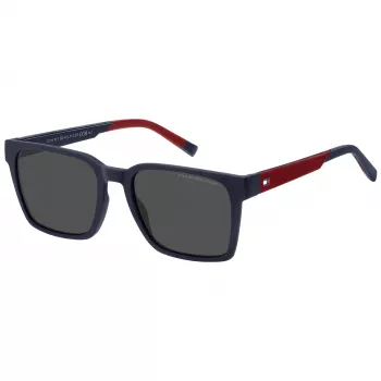 TOMMY HILFIGER TH-2143-S-8RU miesten suorakaiteen muotoiset aurinkolasit, havanna, ruskeat linssit, 55/19/145 mm