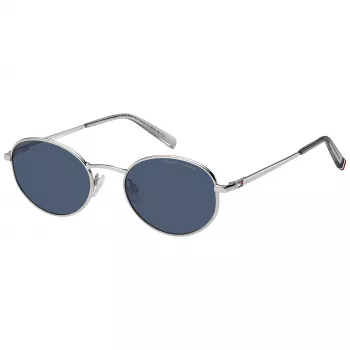 Tommy Hilfiger TH-2219-S-010 unisex-aurinkolasit - musta asetaattikehys, harmaat polykarbonaattilasit, UV400-suoja, 55/21/145 mm