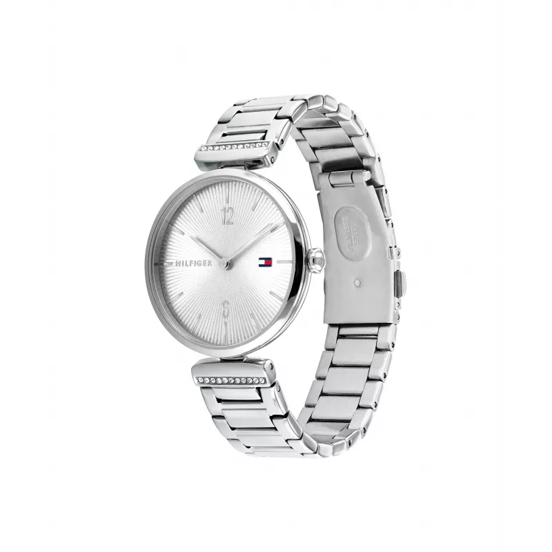Tommy Hilfiger naisten Blake kvartsikello 32 mm hopea ruostumaton teräsverkko