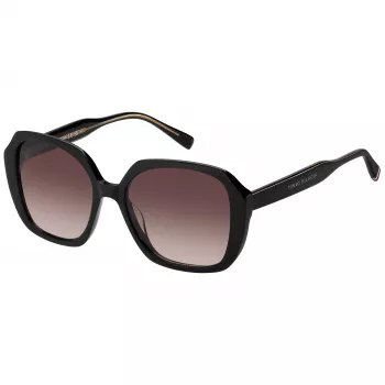 Tommy Hilfiger naisten aurinkolasit TH-2105-S-807 - mustat kehykset, harmaat linssit, 54 mm