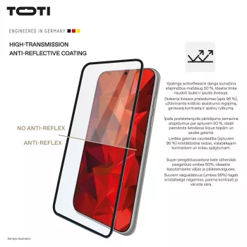 TOTI PREMIUM 3D näytönsuojalasi karkaistua lasia, täysi peitto Samsung Galaxy S25 Ultra