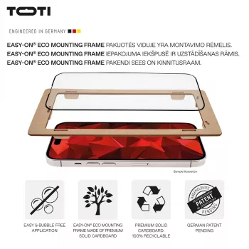 TOTI PREMIUM 3D näytönsuojalasi karkaistua lasia, täysi peitto Samsung Galaxy S25 Ultra