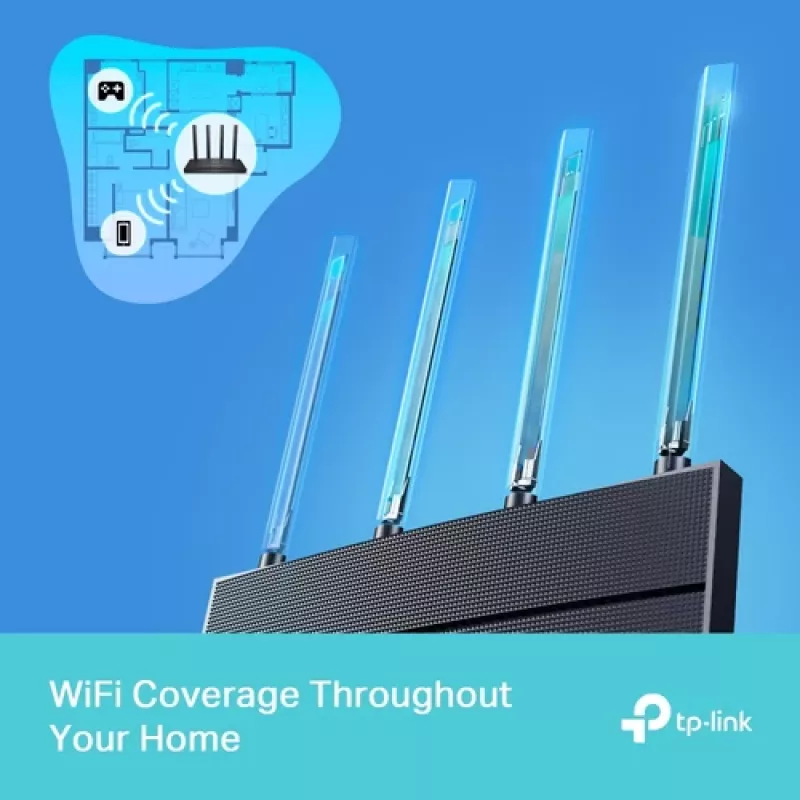 TP-Link Archer AX18 kaksikaistainen Gigabit-langaton reititin (2,4 GHz / 5 GHz), musta