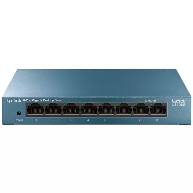 TP-Link LS108G 8-porttinen Gigabit-pöytäkytkin, hallitsematon, sininen