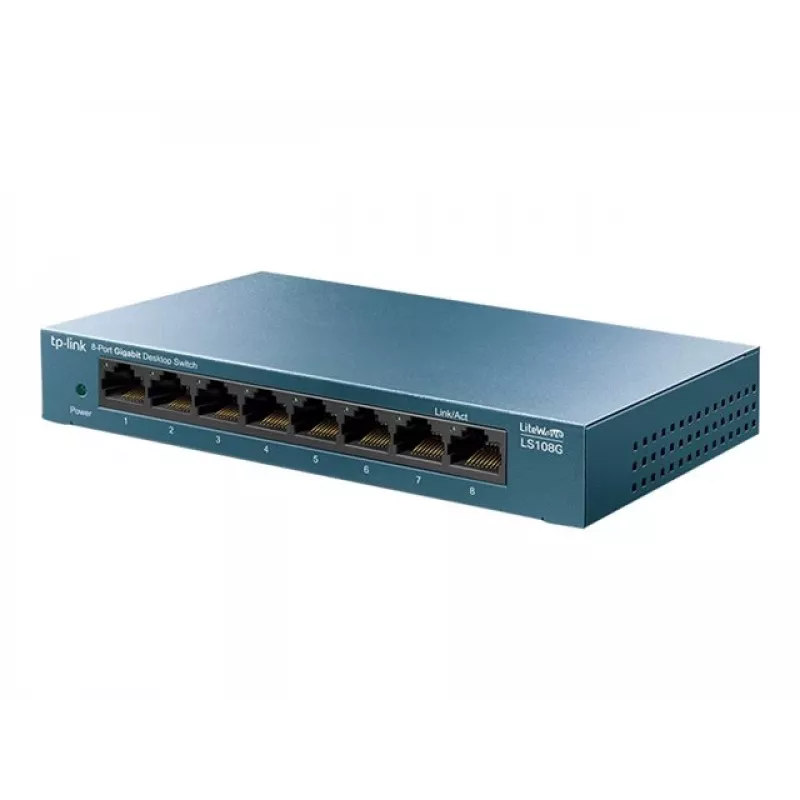 TP-Link LS108G 8-porttinen Gigabit-pöytäkytkin, hallitsematon, sininen