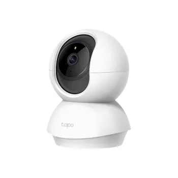 TP-Link Tapo C200 Pan/Tilt WLAN-turvakamera, 1080p Full HD, 360° kääntö, 114° kallistus, yönäkö, kaksisuuntainen ääni, microSD-paikka, toimii Alexan & Google Assistantin kanssa, valkoinen