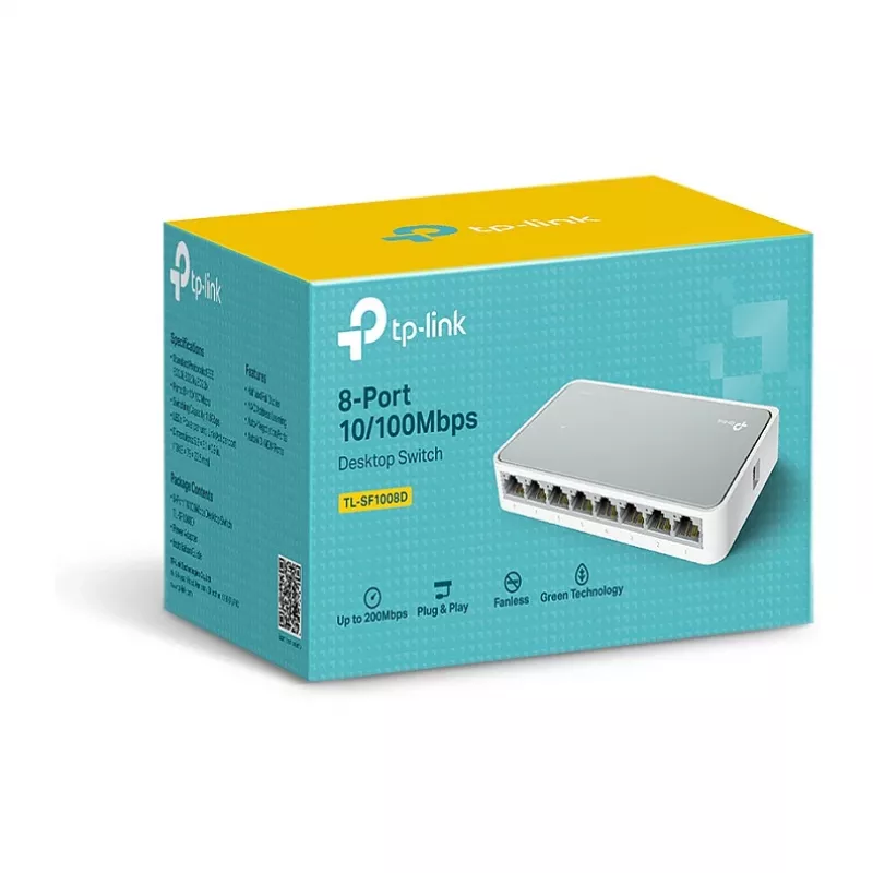 TP-Link TL-SF1008D V12.4 8-porttinen 10/100Mbps Fast Ethernet pöytäkytkin