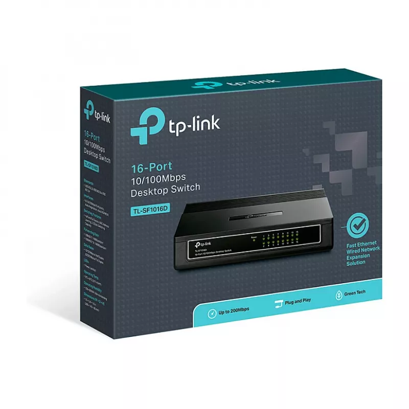 TP-Link TL-SF1016D 16-porttinen 10/100 Fast Ethernet pöytäkytkin