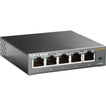 TP-LINK TL-SG105E(UN) Managed L2 Gigabit Ethernet -kytkin, 5 porttia, 10/100/1000 Mbps